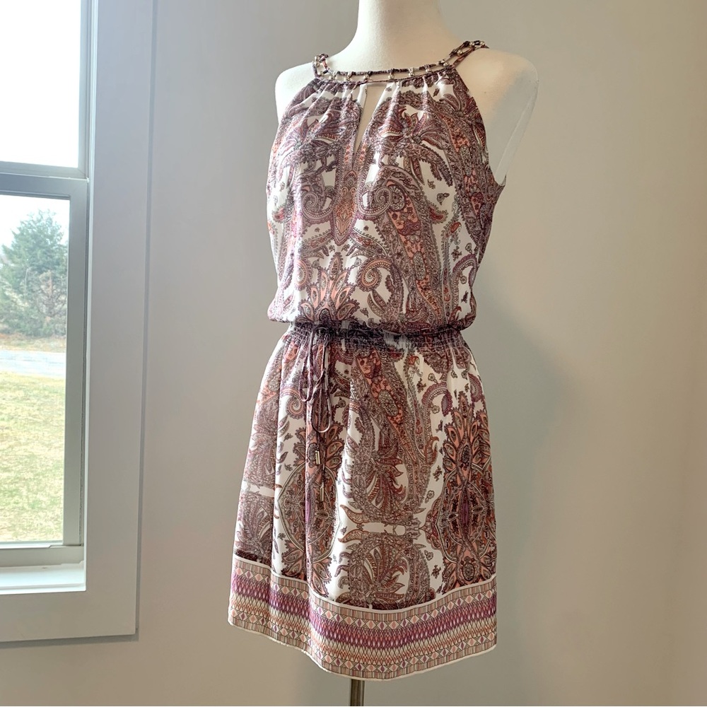 Paisley Sleeveless WHBM Dress XS